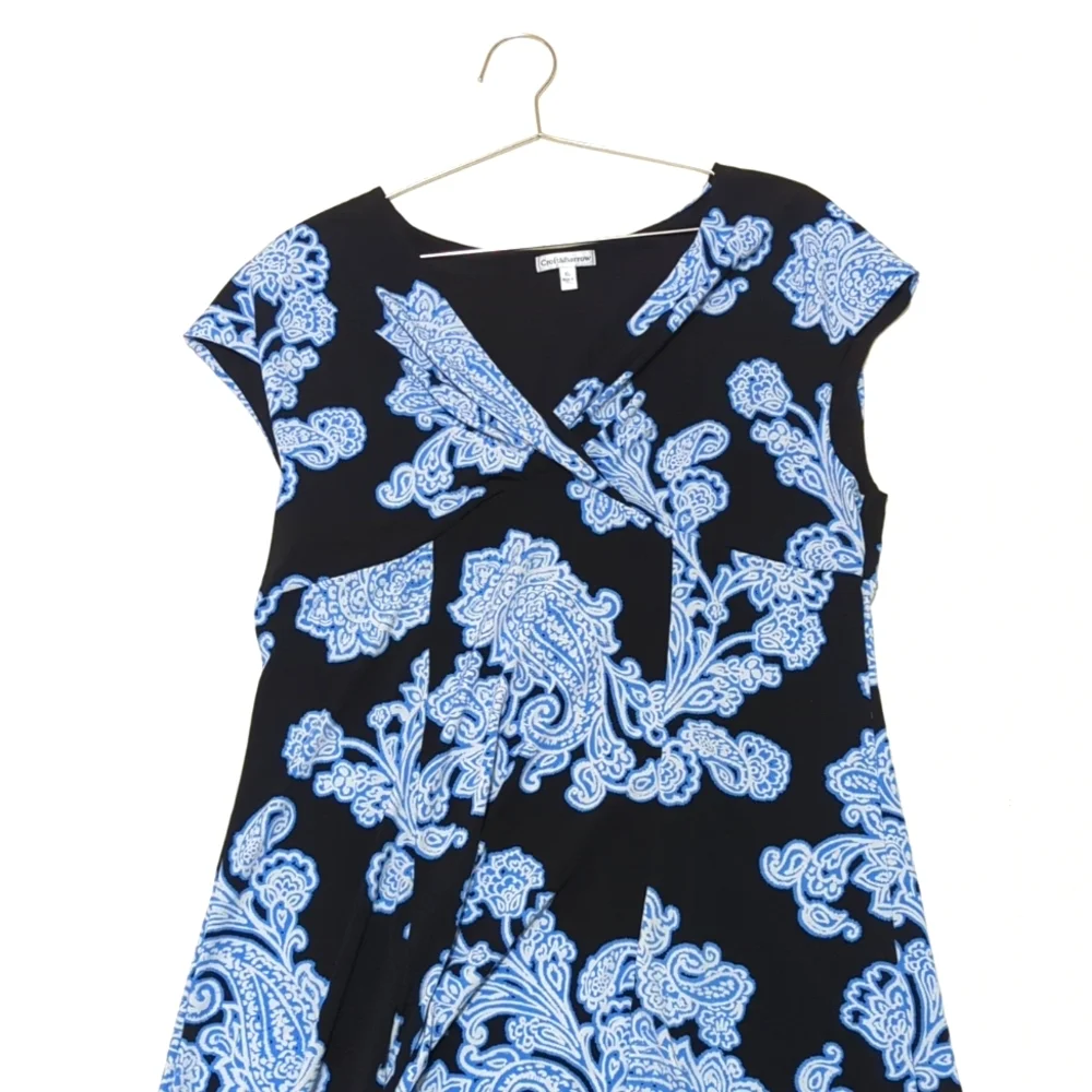 Croft & Barrow | Surplice Maxi Dress | Paisley Print | Summer | Wedding Guest | - Picture 2 of 8